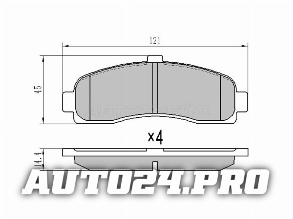 Колодки тормозные перед NISSAN MICRA K11 92-