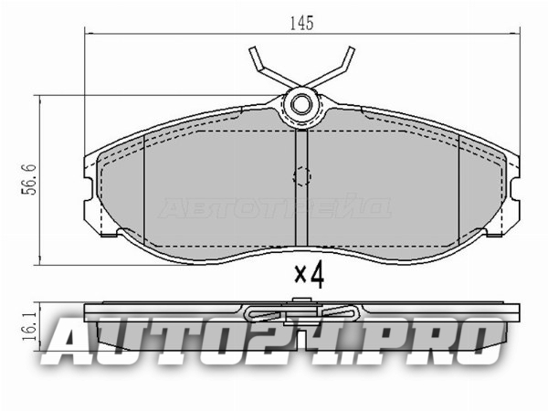 Колодки тормозные перед NISSAN SERENA 92-00/TERRANO R20 93-06