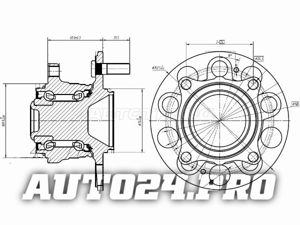 Ступичный узел задн. HONDA ACCORD 2.4 CU 08-12