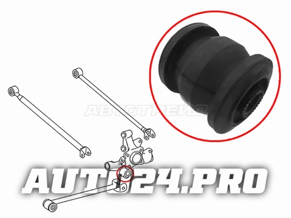 Сайлентблок задней цапфы TOYOTA AVENSIS AT22#/AZT220/CDT220/CT220/ST220/ZZT22# 1997-2003