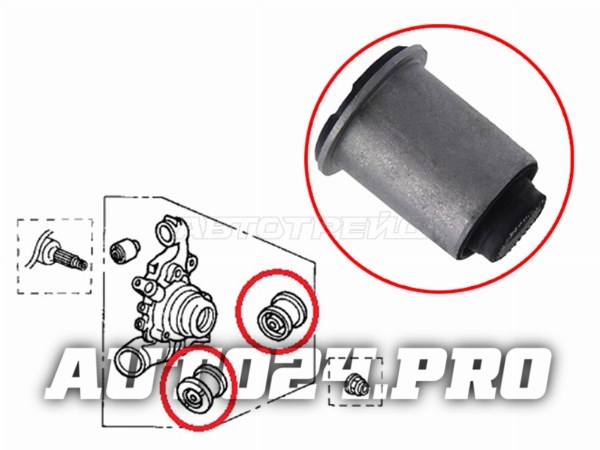 Сайлентблок задней цапфы TOYOTA COROLLA/FIELDER/RUNX/ALLEX/SPACIO 00-06/ALLION/PREMIO 01-10/AXIO/FIE