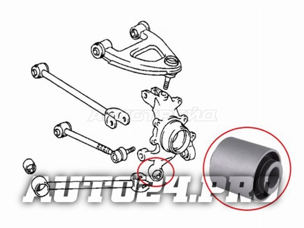 Сайлентблок неподвижный задней цапфы (к продол. тяге) TOYOTA CHASER/CRESTA/MARK2/CROWN JZS155 92-