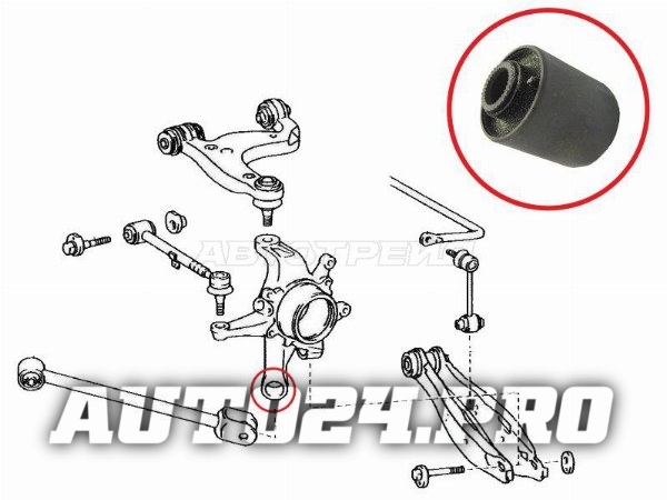 Сайлентблок неподвижный задней цапфы Mark2,Altezza,Verossa 00-/GEELY ATLAS (NL-3) 16-