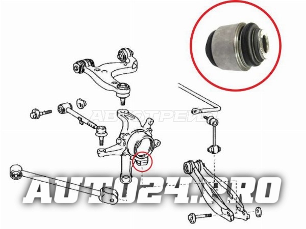 Сайлентблок плавающий задней цапфы  Mark2,Altezza,Verossa 00-