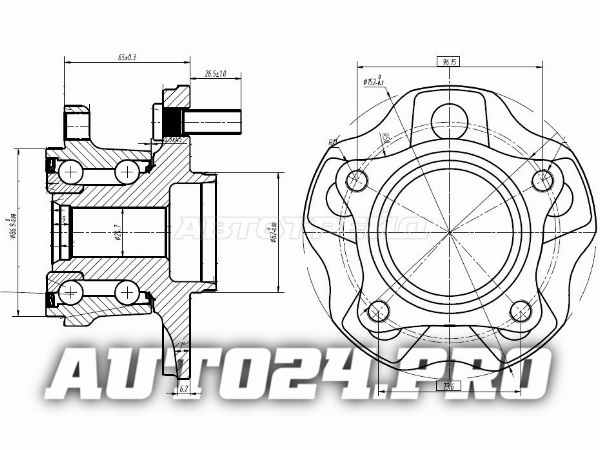 Ступичный узел задн. LEXUS RX 270/350/450h 08- 4WD