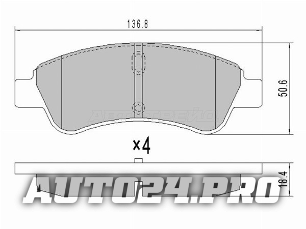 Колодки тормозные перед PEUGEOT PARTNER 06-