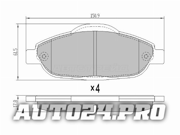 Колодки тормозные перед PEUGEOT 3008/308CC/308SW/5008