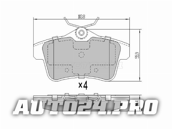Колодки тормозные зад CITROEN C4 11-/DS4 11-/DS5 11-/PEUGEOT 3008 09-/308 10-/5008 09-/508 11-/RC