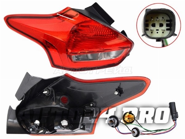 Фонарь задний FORD FOCUS III 15-19 LH HBK