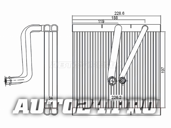 Испаритель кондиционера AUDI A1 10-15/SKODA RAPID 12-19/VW POLO 10-20