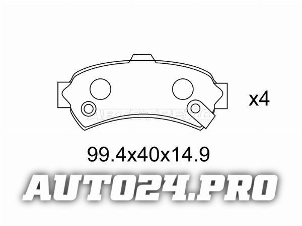 Колодки тормозные зад NISSAN ALMERA N15 LHD/PRESEA 95-00/PULSAR 95-99