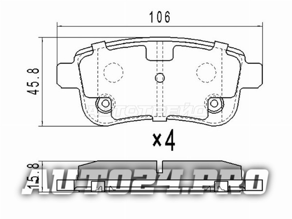 Колодки тормозные зад RENAULT MEGAN 08-/FLUENCE  10-/SCENIC 09-
