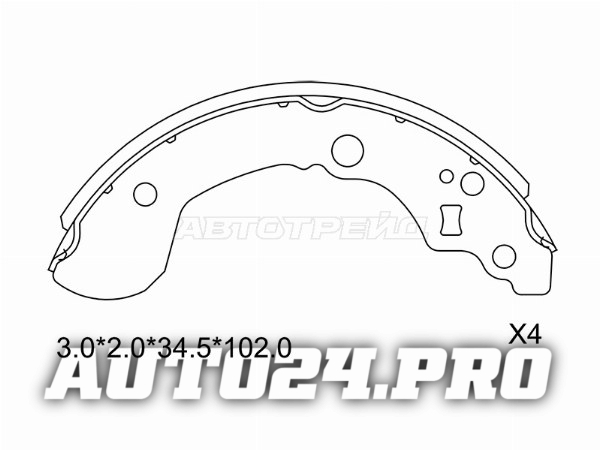 Колодки барабанные зад NISSAN PRIMERA P11 96-01