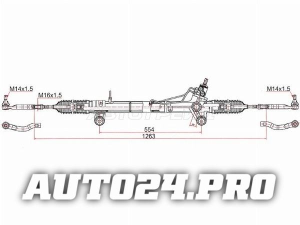 Рейка рулевая FORTUNER/HILUX 13- LHD