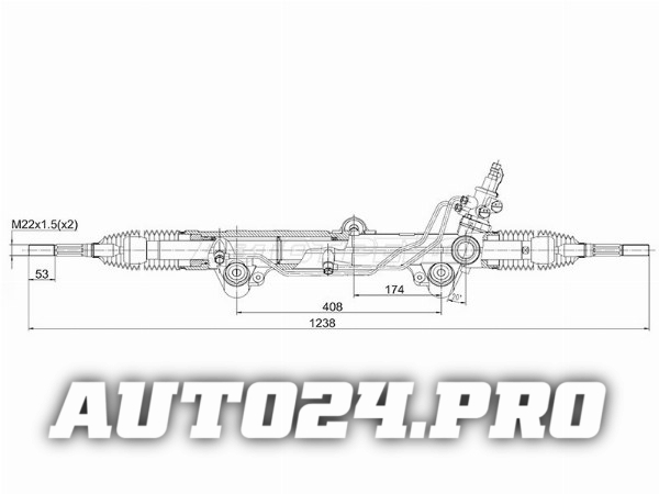 Рейка рулевая TOYOTA LAND CRUISER 200/SEQUOIA 07-/LEXUS LX570 07-