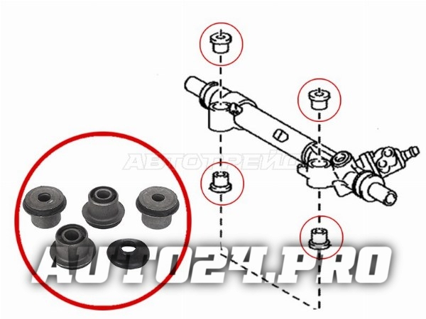 Сайлентблок рулевой рейки (комплект) TOYOTA LAND CRUISER PRADO/4RUNNER 09-/LEXUS GX460/400 09-
