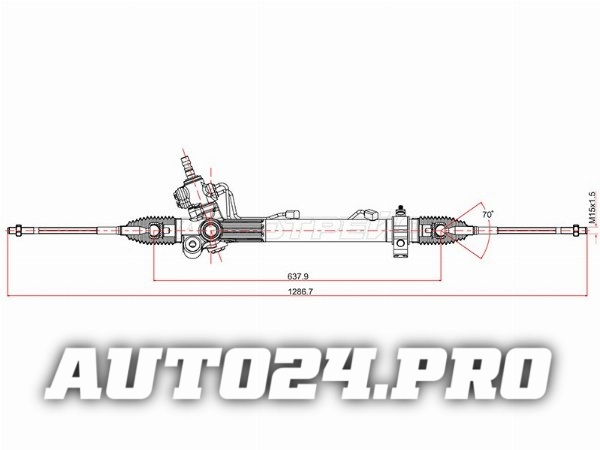 Рейка рулевая LEXUS RX300 MCU15 4WD 00- LHD