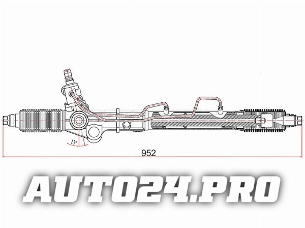 Рейка рулевая Toyota Land Cruiser Prado 96-02 LHD