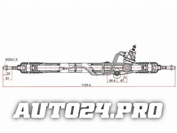 Рейка рулевая Toyota Land Cruiser 98-02 LHD