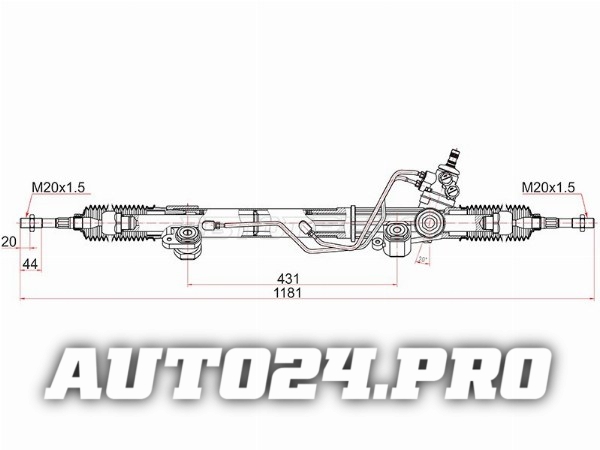 Рейка рулевая Toyota Land Cruiser 02-07 LHD