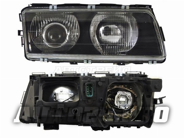 Фара BMW E38 94-98 RH черная