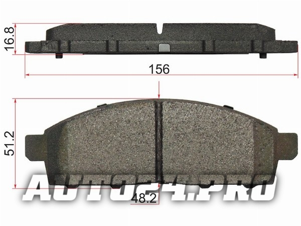 Колодки тормозные перед  MMC L200 06- PAJERO SPORT 98-09 CHALLENGER II 08- NISSAN NV200 10-