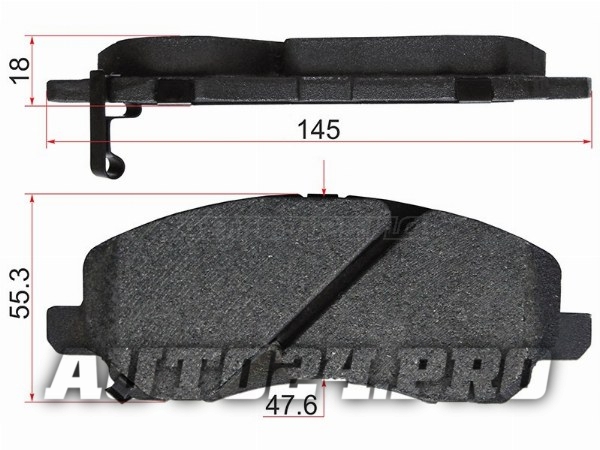 Колодки тормозные перед MITSUBISHI OUTLANDER 05-12/COLT CY2A 07-/LANCER CS5# 00-07