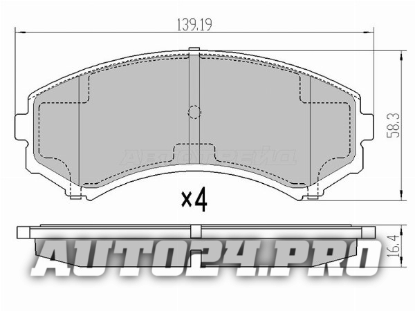 Колодки тормозные перед MITSUBISHI PAJERO 99-