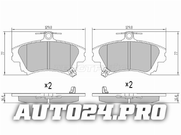 Колодки тормозные перед MITSUBISHI COLT 05-12/VOLVO S40/V40 95-04/MERCEDES SMART 05-06