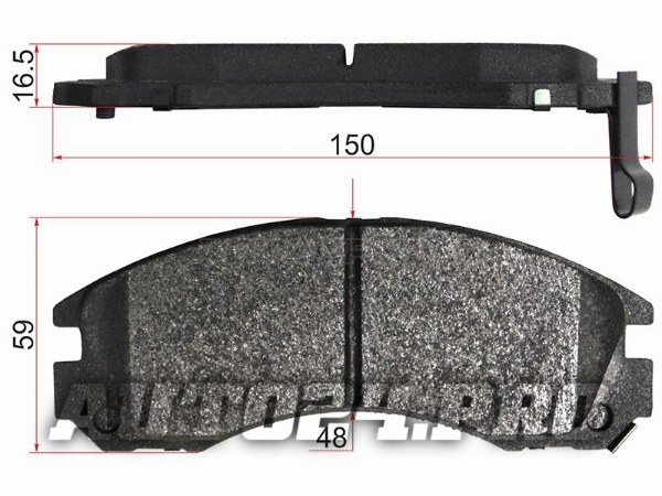 Колодки тормозные перед MITSUBISHI AIRTREK/OUTLANDER 03-06