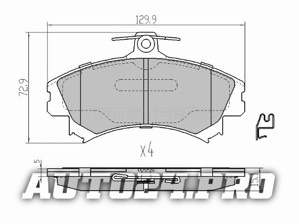 Колодки тормозные перед MITSUBISHI COLT VI 02-12