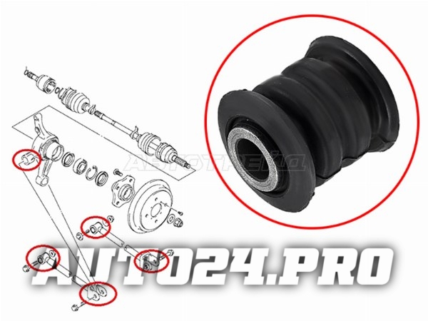 Сайлентблок задней цапфы SUZUKI GRAND VITARA/ESCUDO SQ416/SQ420/SQ625 1998-2006