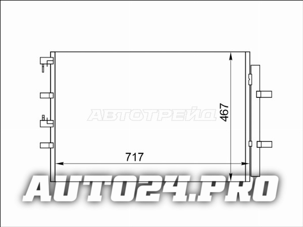 Радиатор кондиционера Ford Transit 14- / Transit Custom 13-19