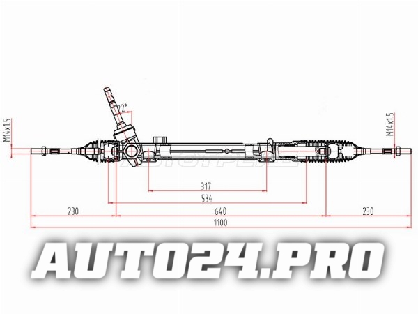 Рейка рулевая NISSAN X-TRAIL/QASHQAI 14- LHD