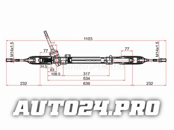 Рейка рулевая RENAULT KOLEOS/NISSAN QASHQAI 06- J10/X-TRAIL T31 07-10 LHD