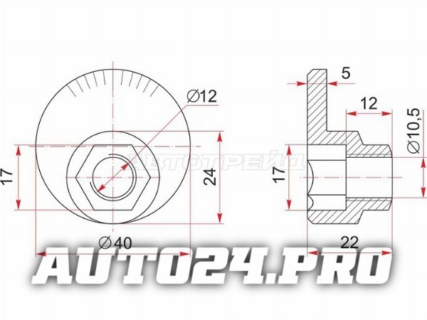 Гайка эксцентрика нижнего рычага TOYOTA CALDINA/CAMRY/GRACIA/VISTA/CARINA/CORONA/HARRIER/KLUGER/MARK