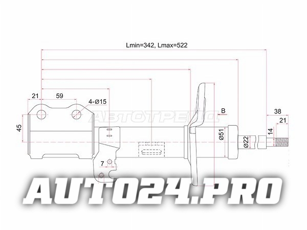 Стойка передняя TOYOTA ALLION/PREMIO 07- RH