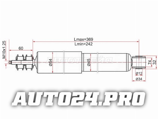 Амортизатор передний  TOYOTA GRANVIA/GRAND HIACE/REGIUS/TOURING HIACE LH=RH
