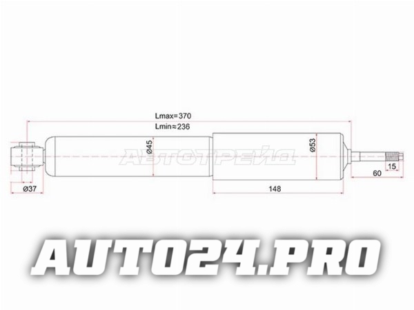 Амортизатор передний TOYOTA HIACE 05- LH=RH