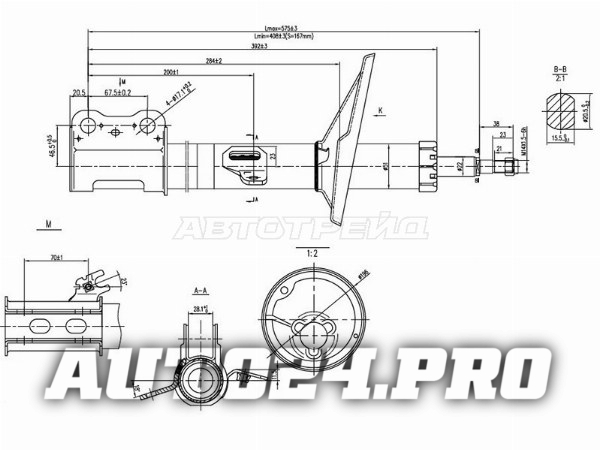 Стойка передняя TOYOTA HARRIER/LEXUS RX300 97-03 LH