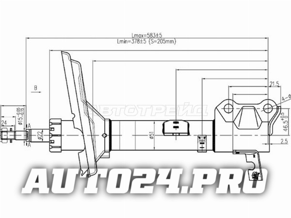 Стойка задняя TOYOTA HARRIER/LEXUS RX300/330/350/KLUGER/HIGHLANDER 03- 4WD RH