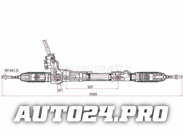 Рейка рулевая NISSAN TERRANO 14-/RENAULT DUSTER 10-/KAPTUR 16- LHD