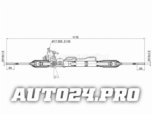 Рейка рулевая NISSAN ALMERA/SENTRA/PULSAR N16 00- LHD