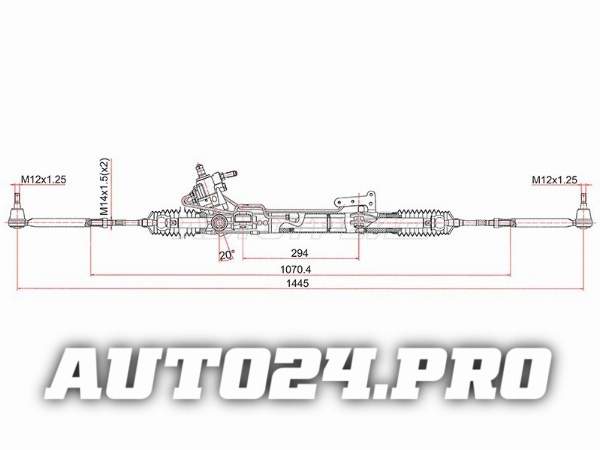 Рейка рулевая NISSAN TEANA J32 VQ25DE/VQ35DE 09- LHD