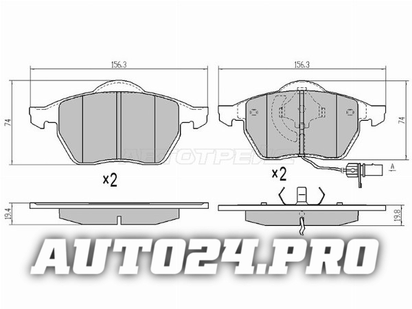 Колодки тормозные перед VAG GOLF IV/PASSAT V/VI/A4 95-08/A6 95-05