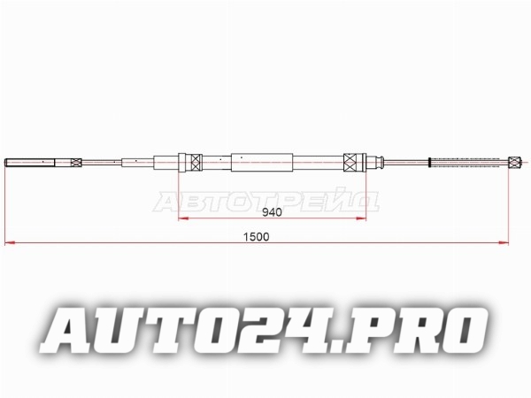 Трос ручного тормоза VOLKSWAGEN GOLF III/VENTO (1H2) 92-98