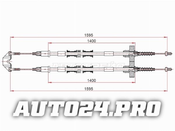 Трос ручного тормоза OPEL ASTRA G RH/LH 00-03