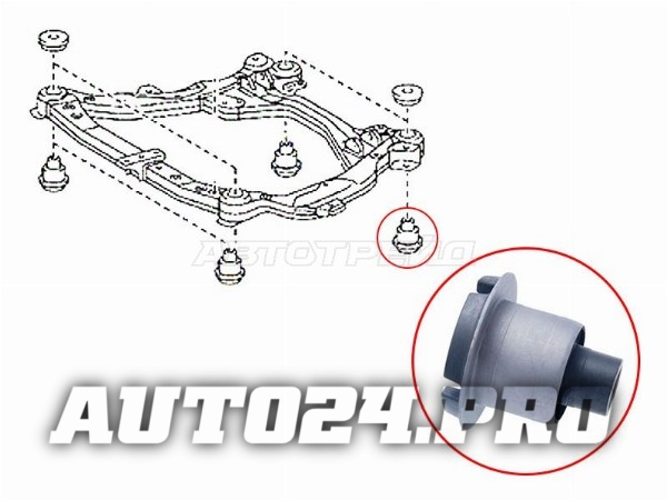 Сайлентблок подрамника задний TOYOTA CAMRY 06-15/LEXUS ES240/350 06- LH