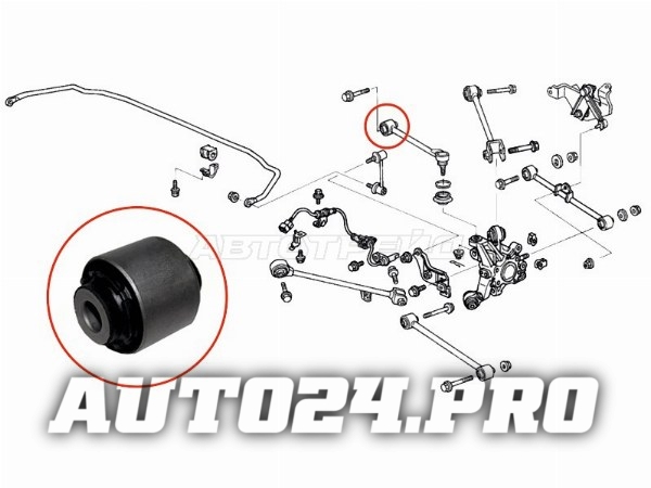 Сайлентблок задней поперечной тяги HONDA ACCORD 98-08