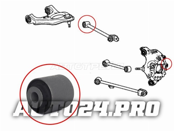 Сайлентблок задней верхней поперечной тяги HONDA ACCORD 08- LH=RH